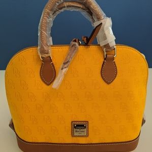 Dooney and Bourke Zip Zip leather satchel Yellow